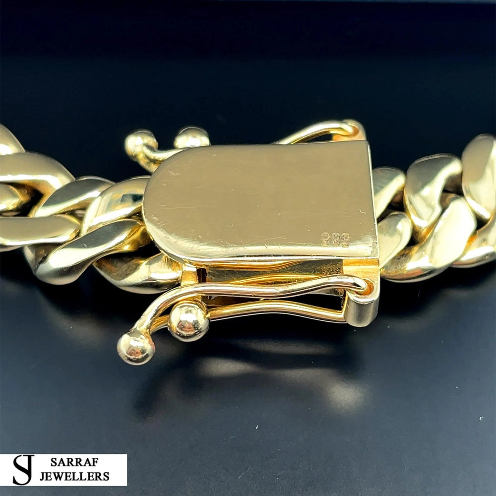 
                  
                    14ct Yellow Gold SOLID CUBAN CHAIN 22 Inches 11mm Wide 153.7g Men's NECKLACE NEW* - Sarraf Jewellers
                  
                