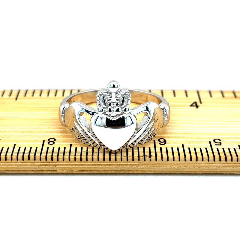 Ladies Irish Claddagh Rings 925 Sterling Silver Plain Design UK Hallmarked | Shop Online Sarraf Jewellers UK