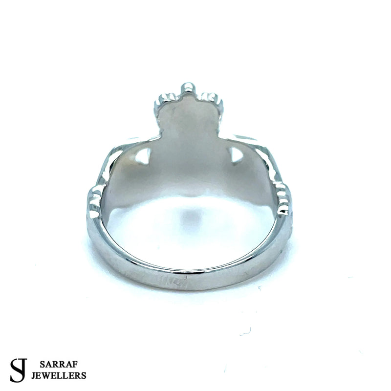 Ladies Irish Claddagh Rings 925 Sterling Silver Plain Design UK Hallmarked | Shop Online Sarraf Jewellers UK