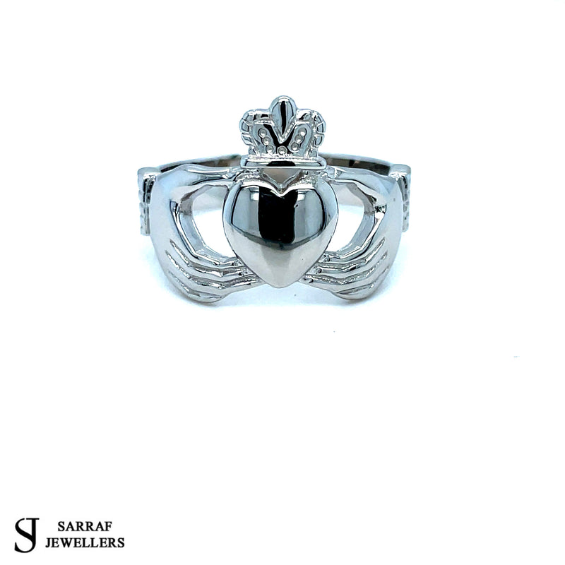 The Best Irish Claddagh SOLID Silver Ring 925 Stamp Sterling Silver in Sizes O - Z 7.4g