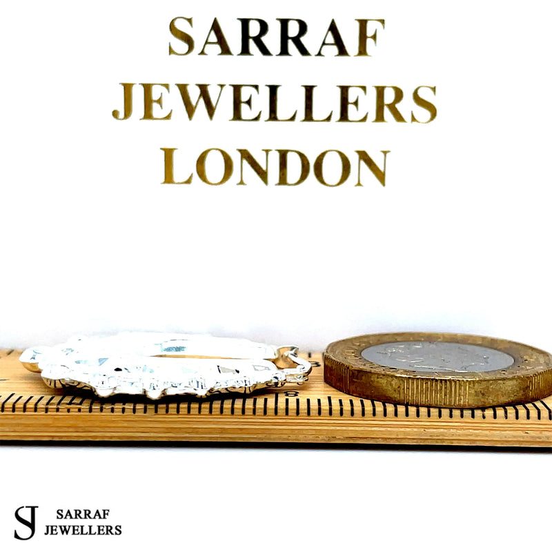 925 Sterling Silver Plain Creole Earring | Shop Online Sarraf Jewellers UK