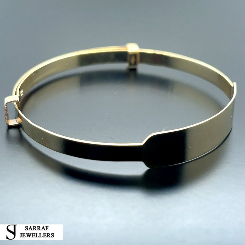 9ct Gold Baby ID Bangle Free Engraving | Shop Online Sarraf Jewellers