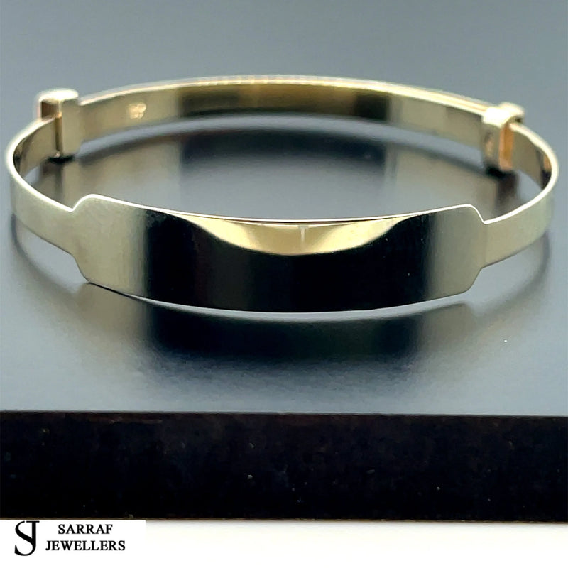 9ct Gold Baby ID Bangle Free Engraving | Shop Online Sarraf Jewellers