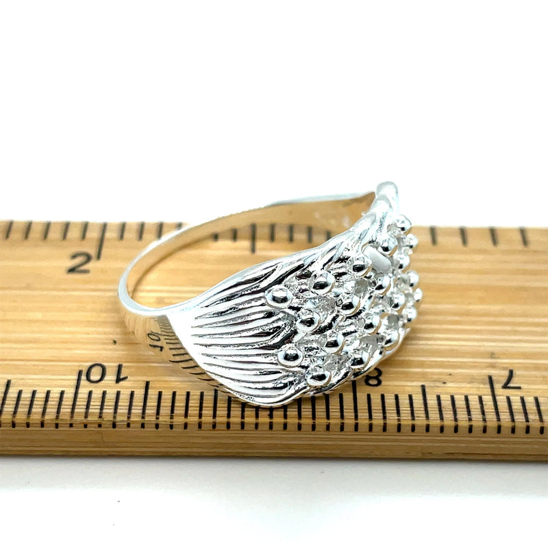 925 Sterling Silver Men's 4 Row Keeper Ring – 12mm | Shop Online Sarraf Jewellers UK