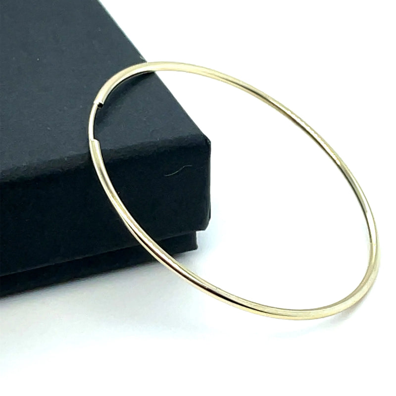 9ct Yellow Gold Ladies Plain Sleepers Earrings - 10mm to 66mm | Shop Online Sarraf Jewellers UK