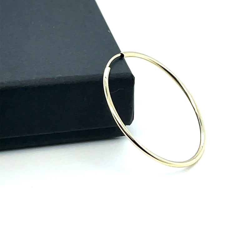 9ct Yellow Gold Ladies Plain Sleepers Earrings - 10mm to 66mm | Shop Online Sarraf Jewellers UK