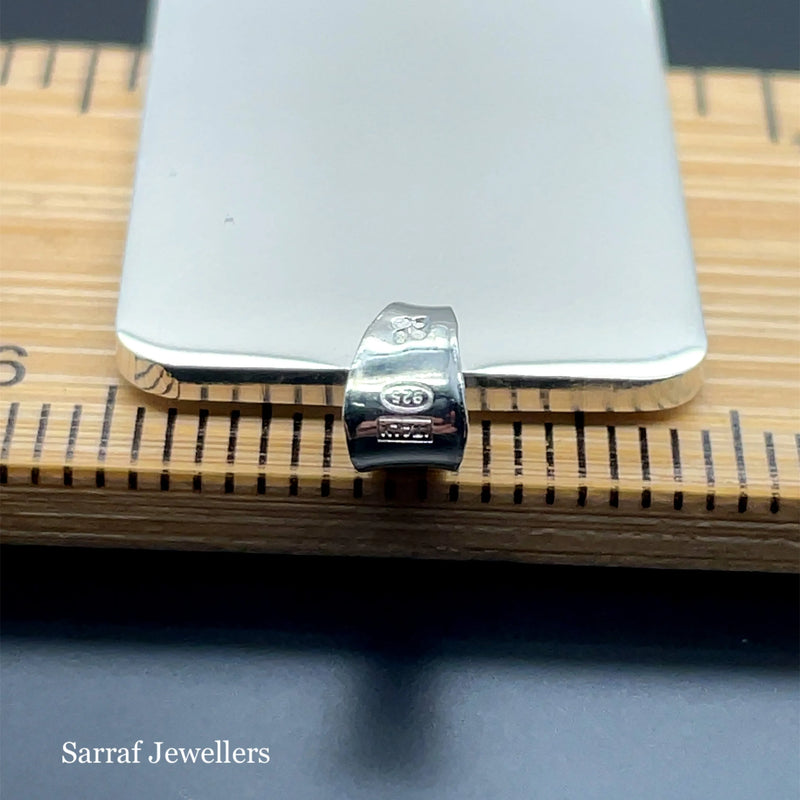 925 Sterling Silver Plain Engraveable Rectangle Tags - Small, Medium & Large | Shop Online Sarraf Jewellers UK