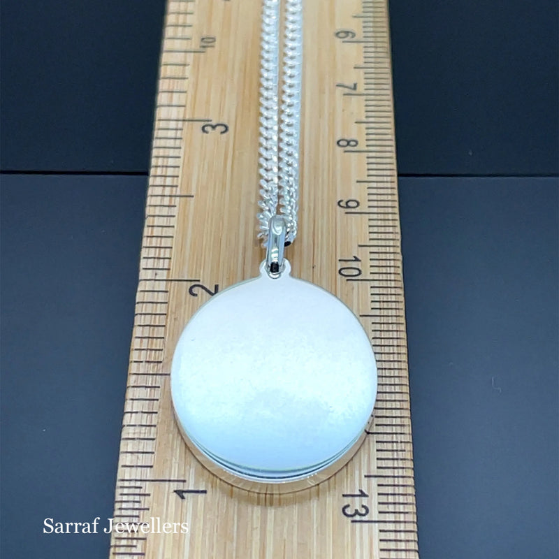 925 Sterling Silver Plain Engraveable Oval Tags Medium & Large Size | Shop Online Sarraf Jewellers UK