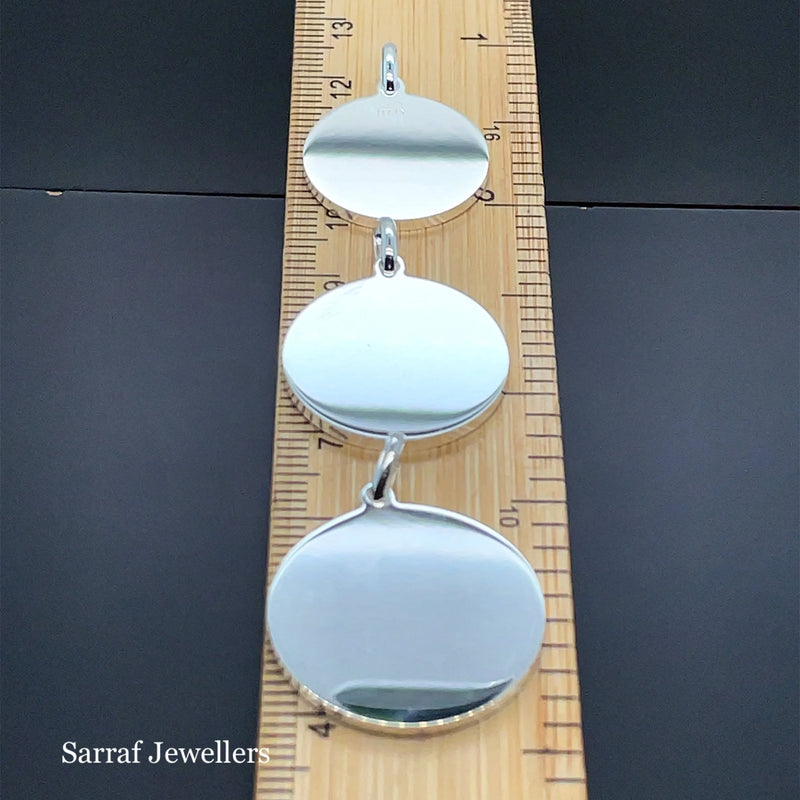 925 Sterling Silver Plain Engraveable Round Tags 12mm-15mm-18mm-20mm-22mm | Shop Online Sarraf Jewellers UK