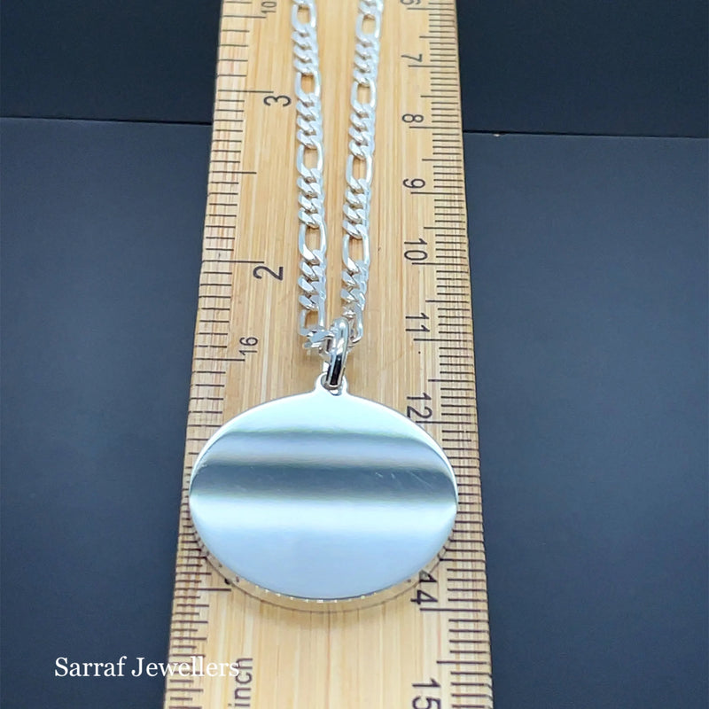 925 Sterling Silver Plain Engraveable Round Tags 12mm-15mm-18mm-20mm-22mm | Shop Online Sarraf Jewellers UK