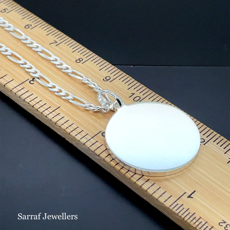 925 Sterling Silver Plain Engraveable Round Tags 12mm-15mm-18mm-20mm-22mm | Shop Online Sarraf Jewellers UK