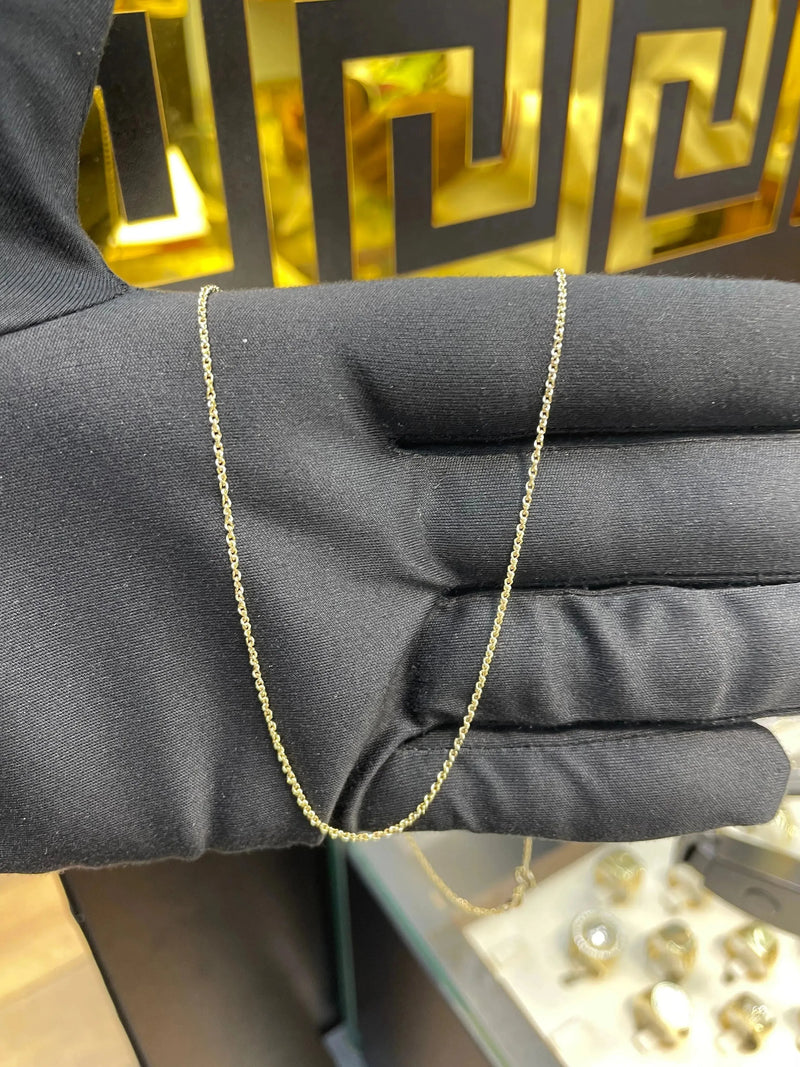 9ct Gold Single Link Diamond Cut Wheat Chain | Shop Online Sarraf Jewellers UK - Sarraf Jewellers