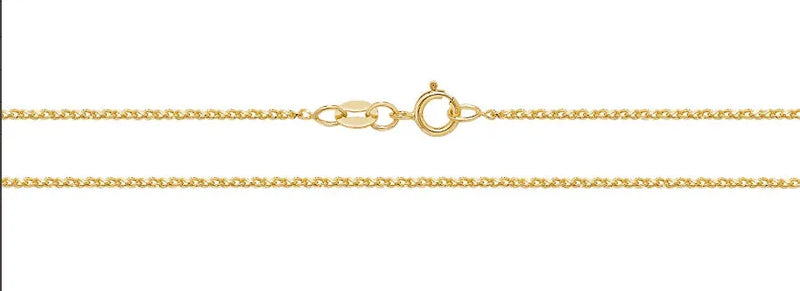 9ct Gold Single Link Diamond Cut Wheat Chain | Shop Online Sarraf Jewellers UK - Sarraf Jewellers