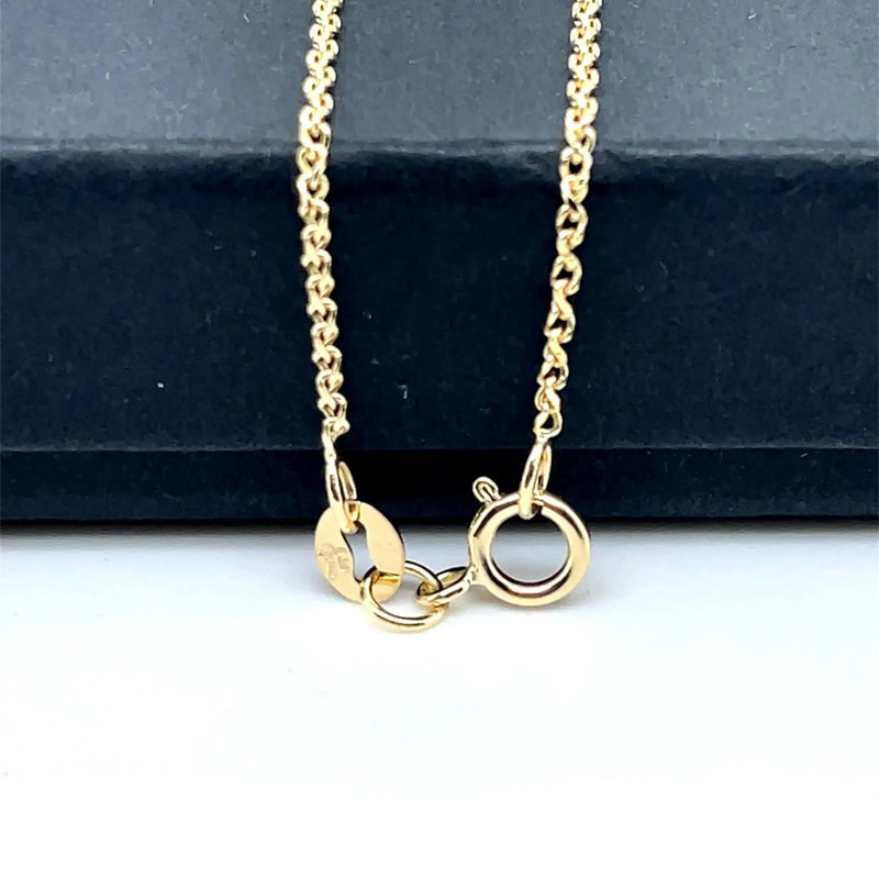 9ct Gold Single Link Diamond Cut Wheat Chain | Shop Online Sarraf Jewellers UK - Sarraf Jewellers