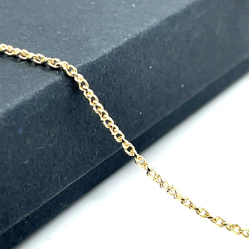 9ct Gold Single Link Diamond Cut Wheat Chain | Shop Online Sarraf Jewellers UK - Sarraf Jewellers