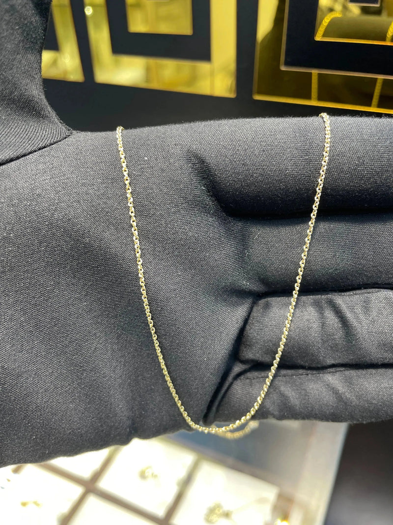 9ct Gold Single Link Diamond Cut Wheat Chain | Shop Online Sarraf Jewellers UK - Sarraf Jewellers