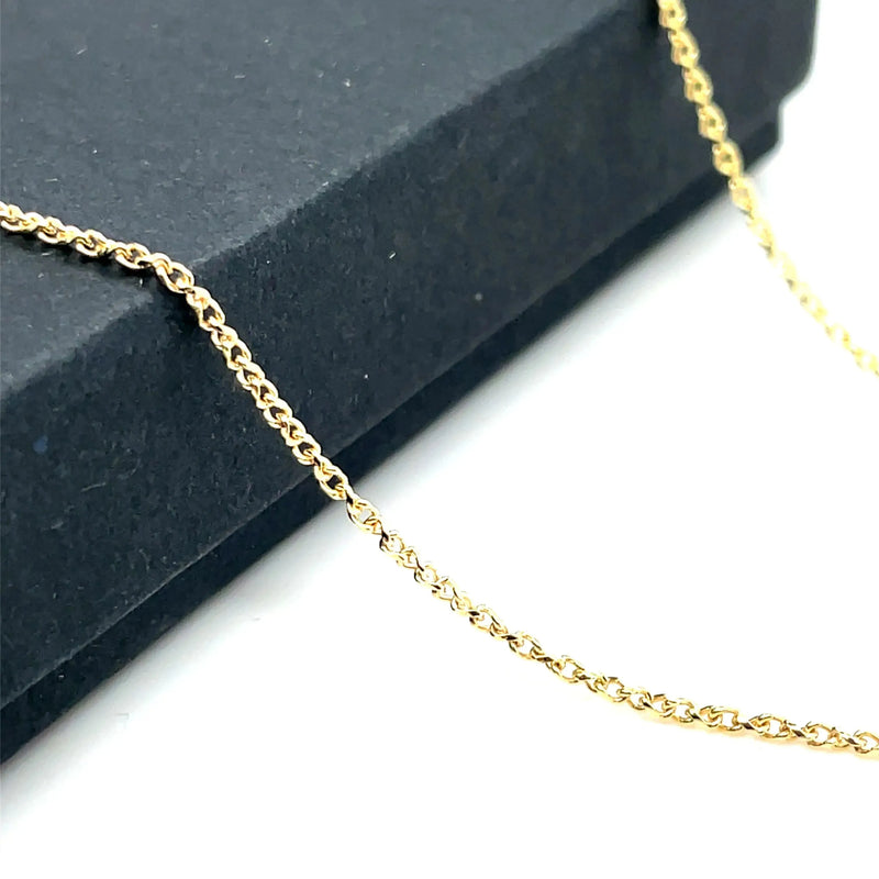 9ct Gold Single Link Diamond Cut Wheat Chain | Shop Online Sarraf Jewellers UK - Sarraf Jewellers