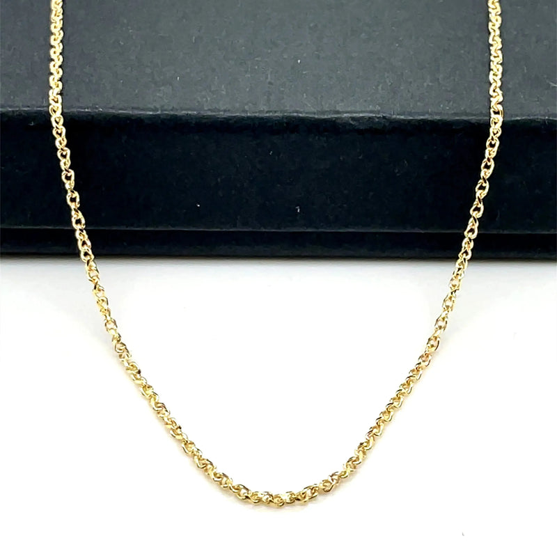 9ct Gold Single Link Diamond Cut Wheat Chain | Shop Online Sarraf Jewellers UK - Sarraf Jewellers