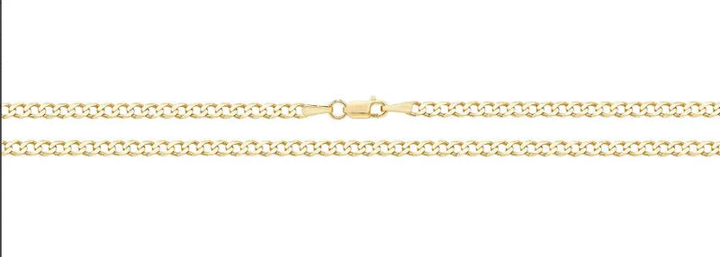 9ct Yellow Gold Curb Bracelet For Women | Sarraf Jewellers UK - Sarraf Jewellers