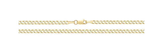 9ct Yellow Gold Curb Bracelet For Women | Sarraf Jewellers UK - Sarraf Jewellers
