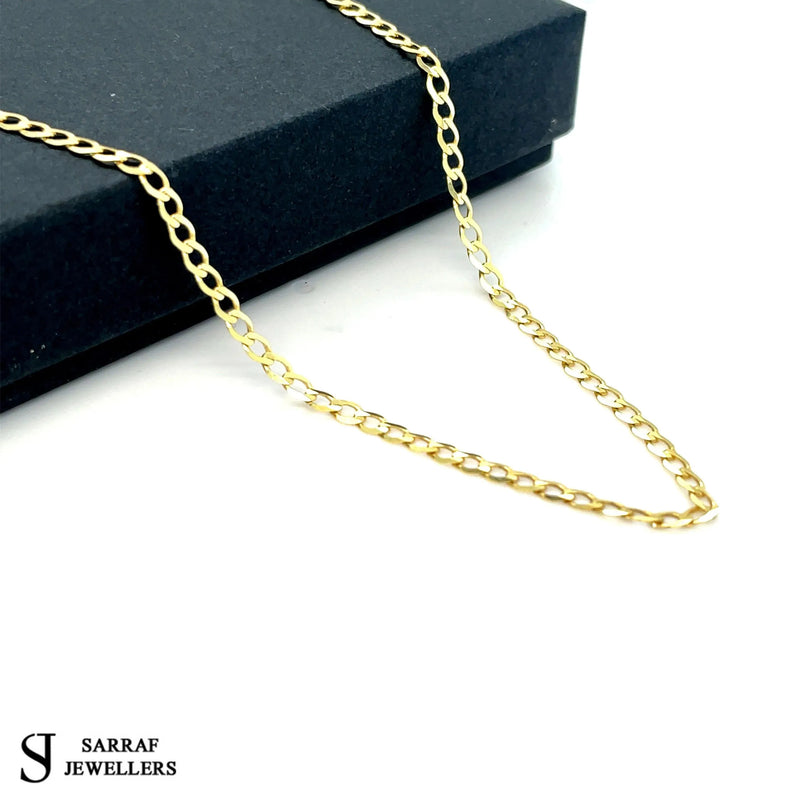 9ct Yellow Gold Curb Bracelet For Women | Shop Online Sarraf Jewellers - Sarraf Jewellers