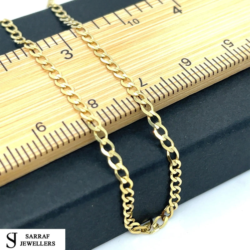 9ct Yellow Gold Curb Bracelet For Women | Shop Online Sarraf Jewellers - Sarraf Jewellers
