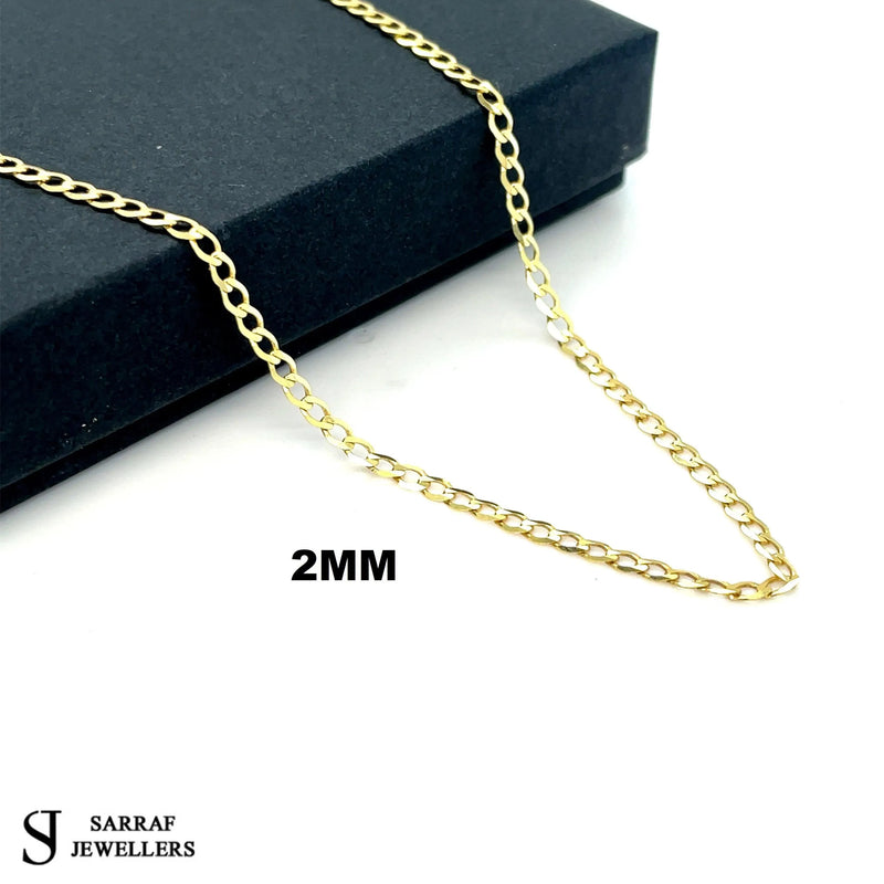 9ct Yellow Gold Curb Bracelet For Women | Shop Online Sarraf Jewellers - Sarraf Jewellers