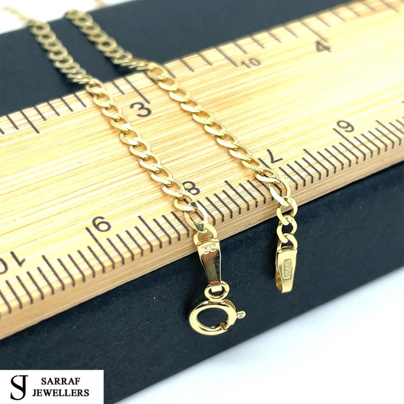 9ct Yellow Gold Curb Bracelet For Women | Shop Online Sarraf Jewellers - Sarraf Jewellers