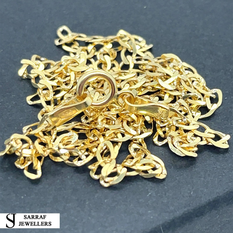9ct Yellow Gold Curb Bracelet For Women | Shop Online Sarraf Jewellers - Sarraf Jewellers