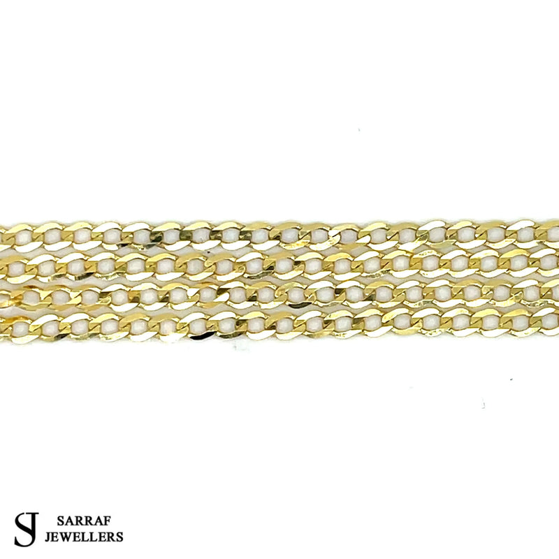 9ct Yellow Gold Curb Bracelet For Women | Shop Online Sarraf Jewellers - Sarraf Jewellers