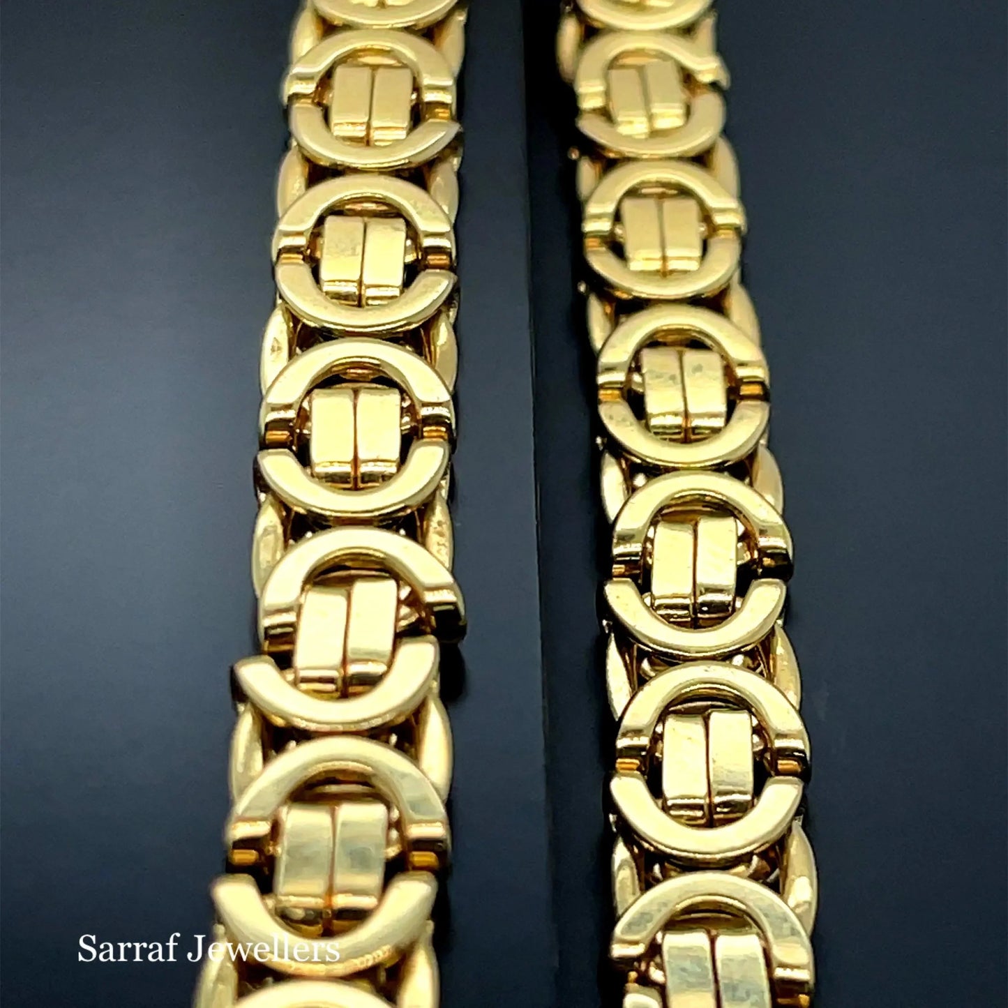 9ct-yellow-gold-flat-byzantine-bracelet-7mm-or-shop-online-sarraf-jewellers-uk-1 - Sarraf Jewellers