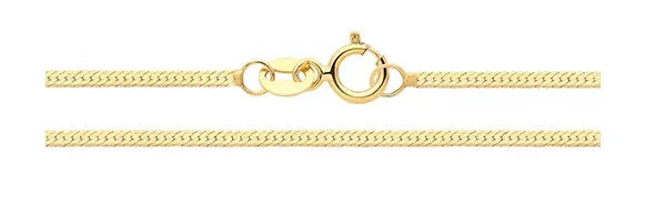 9ct Yellow Gold Flat Snake Chain | Shop Online Sarraf Jewellers UK - Sarraf Jewellers