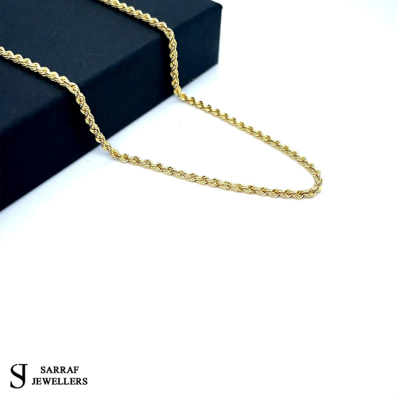 9ct Yellow Gold Rope Bracelet | Shop Online Sarraf Jewellers UK - Sarraf Jewellers
