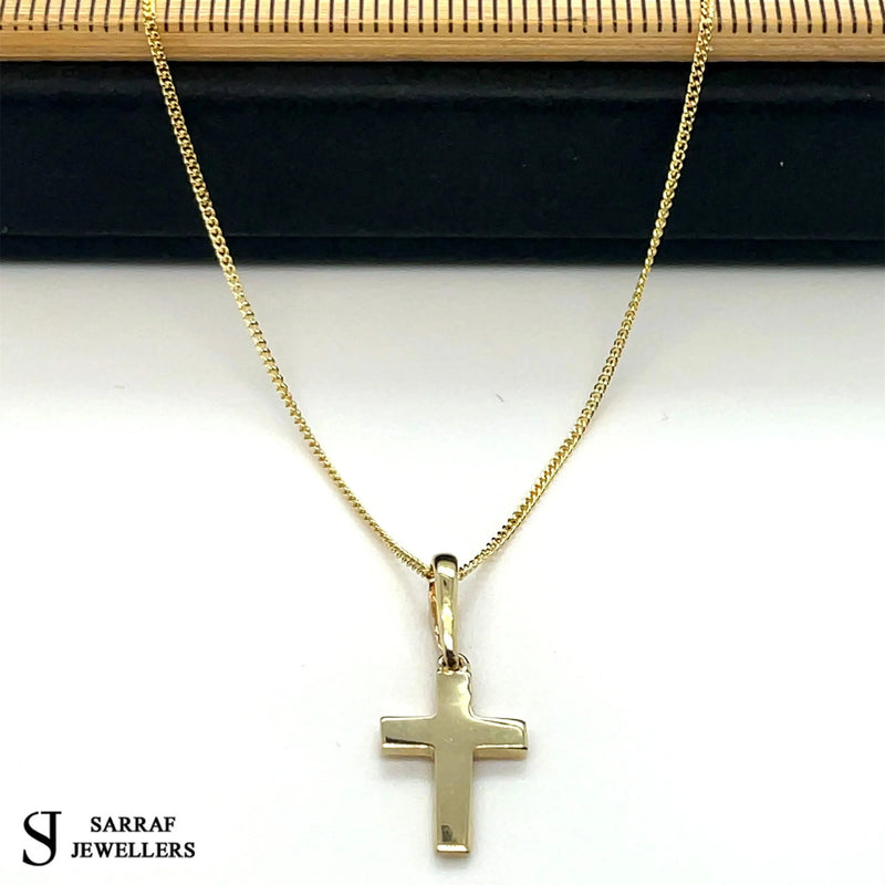 9ct Yellow-White Gold Close Curb Chain | Shop Online Sarraf Jewellers UK - Sarraf Jewellers
