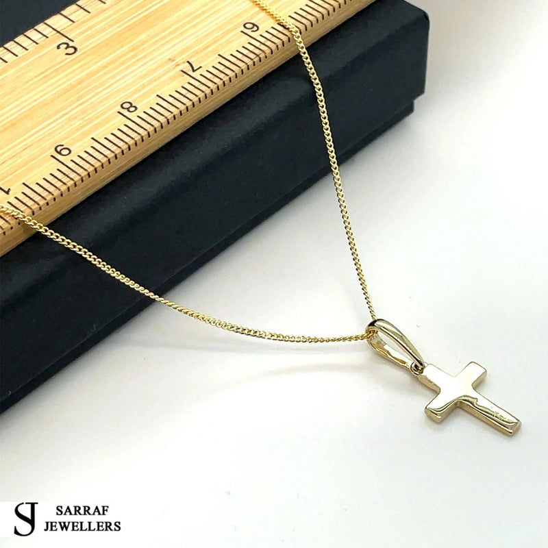 9ct Yellow-White Gold Close Curb Chain | Shop Online Sarraf Jewellers UK - Sarraf Jewellers
