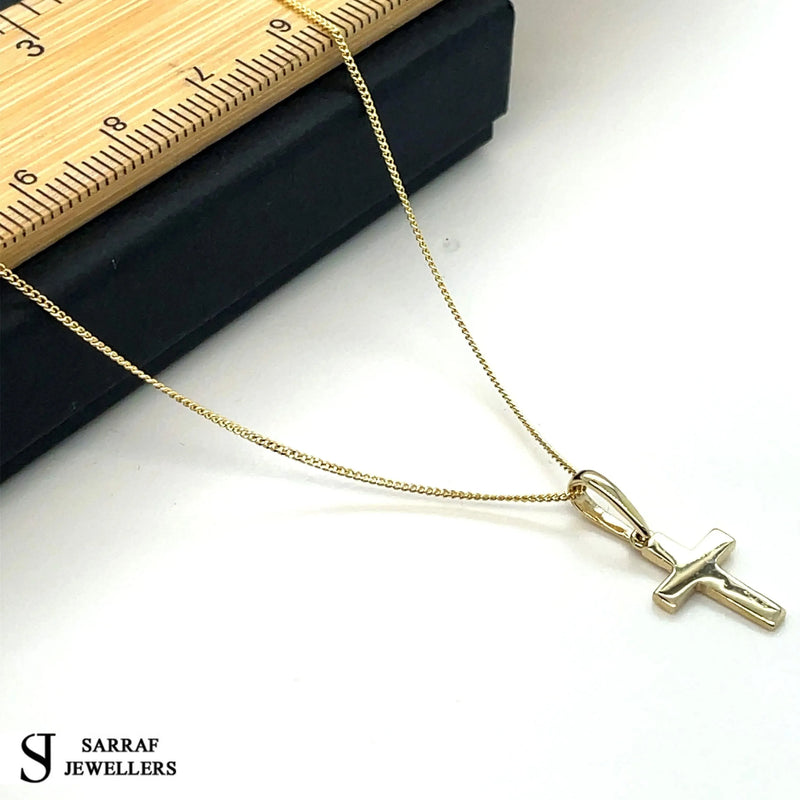 9ct Yellow-White Gold Close Curb Chain | Shop Online Sarraf Jewellers UK - Sarraf Jewellers