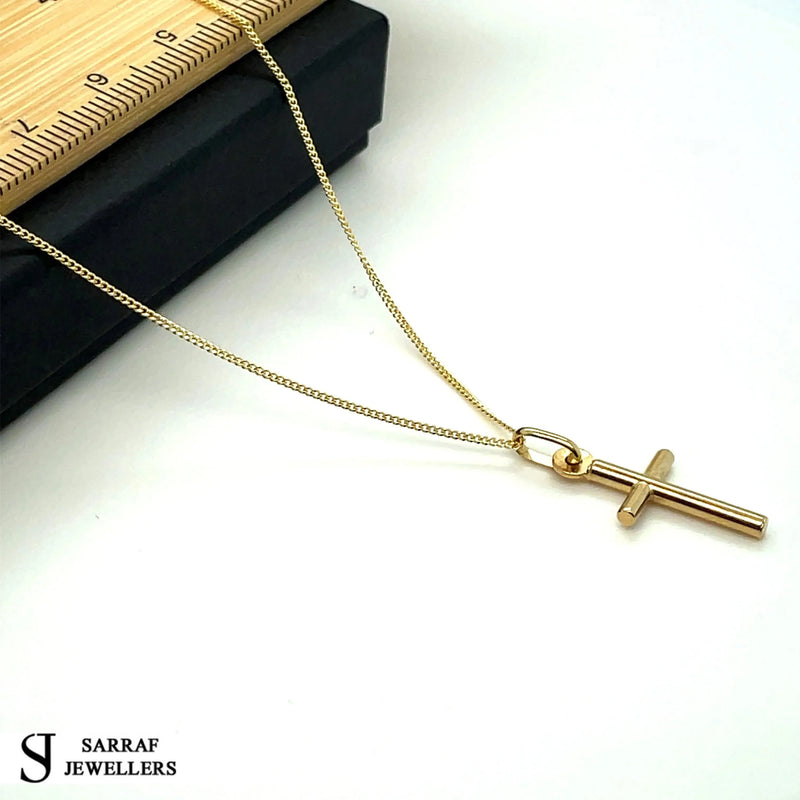 9ct Yellow-White Gold Close Curb Chain | Shop Online Sarraf Jewellers UK - Sarraf Jewellers