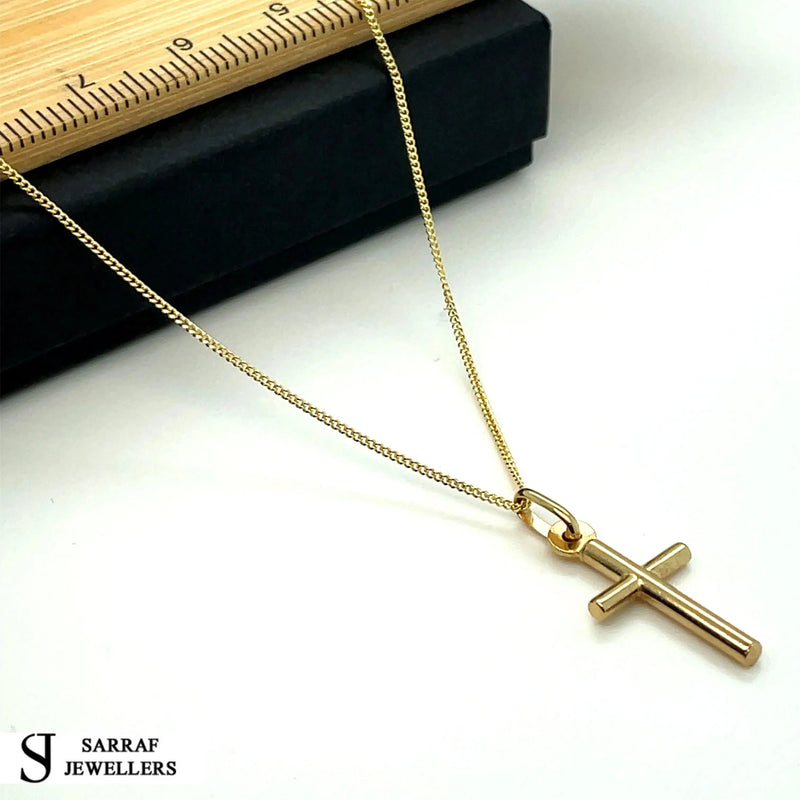 9ct Yellow-White Gold Close Curb Chain | Shop Online Sarraf Jewellers UK - Sarraf Jewellers