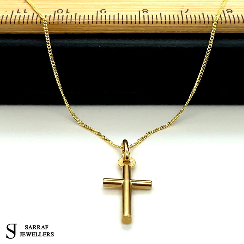 9ct Yellow-White Gold Close Curb Chain | Shop Online Sarraf Jewellers UK - Sarraf Jewellers