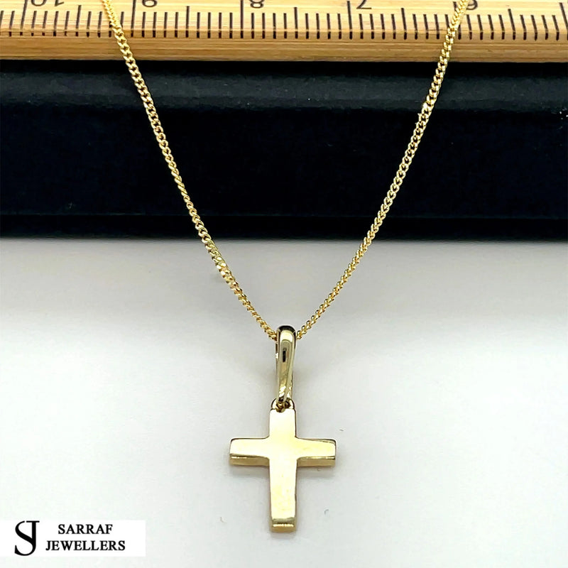 9ct Yellow-White Gold Close Curb Chain | Shop Online Sarraf Jewellers UK - Sarraf Jewellers