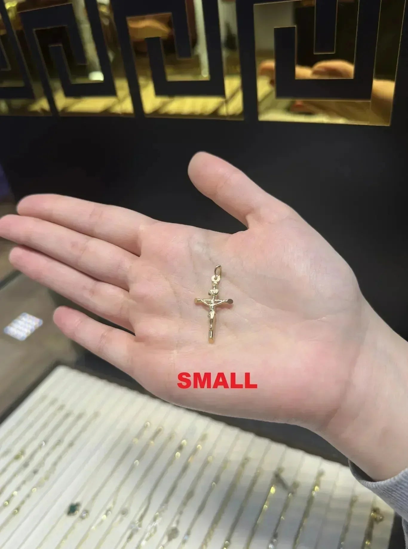 9ct_Gold_Crucifix_Cross_Small_Size - Sarraf Jewellers