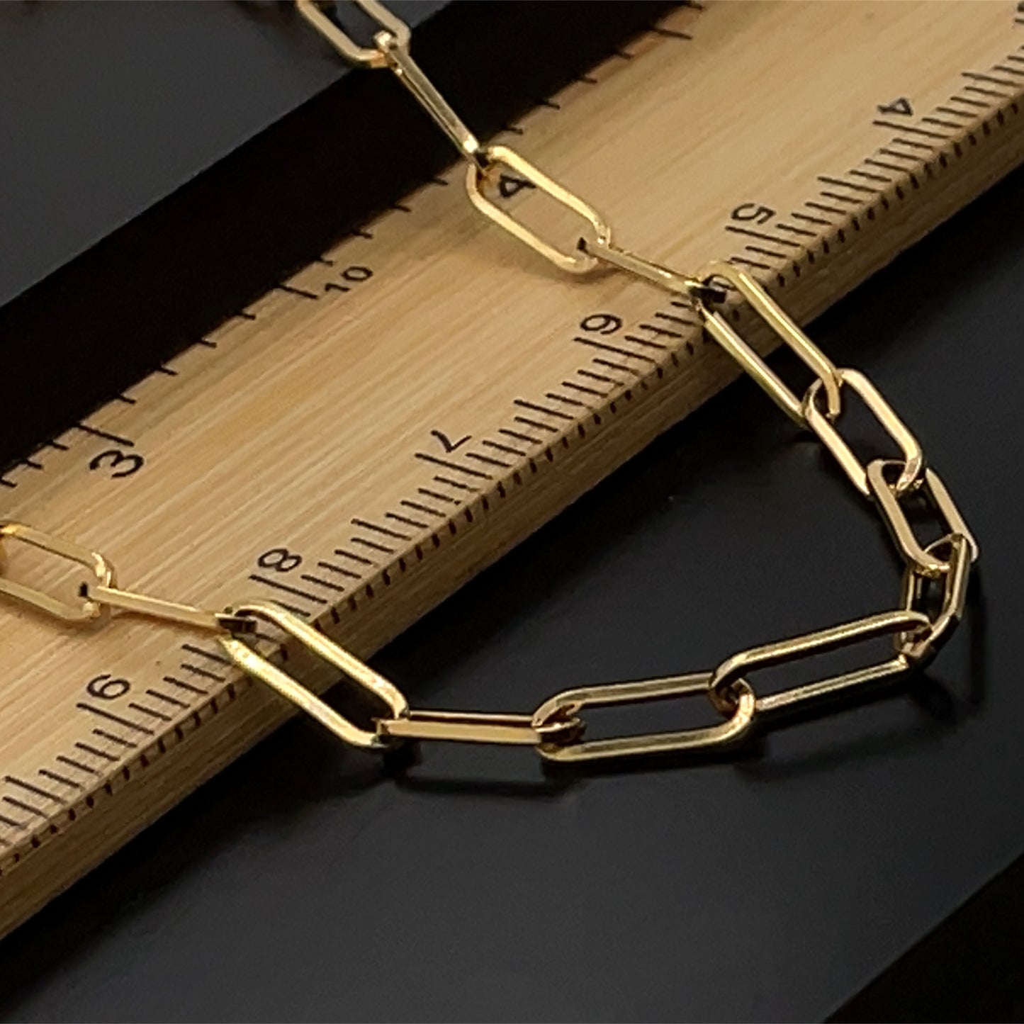 9ct Yellow Gold Paperclip Necklaces 1mm-2mm-3mm-4mm| Shop Online Sarraf Jewellers UK