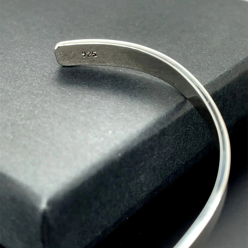 Silver Flat Plain Design Cuff Bangle For Ladies | Shop Online Sarraf Jewellers UK
