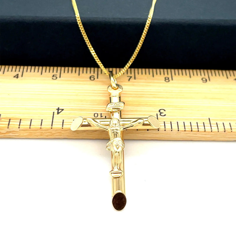 Crucifix Gold Cross, 9k Gold Pendant Cross For Men, Cross For Women, Cross Pendant, Genuine Cross Pendant - Sarraf Jewellers