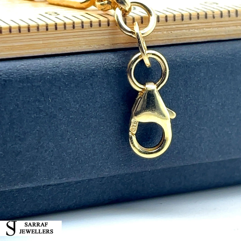 Figaro Belcher Bracelet 9ct Yellow Gold | Shop Online Sarraf Jewellers - Sarraf Jewellers