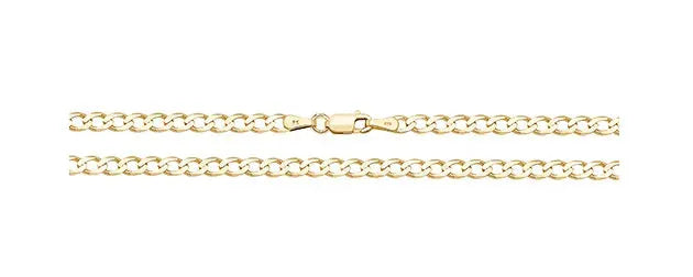 Flat Curb Bracelet 9ct Yellow Gold For Women | Sarraf Jewellers UK - Sarraf Jewellers