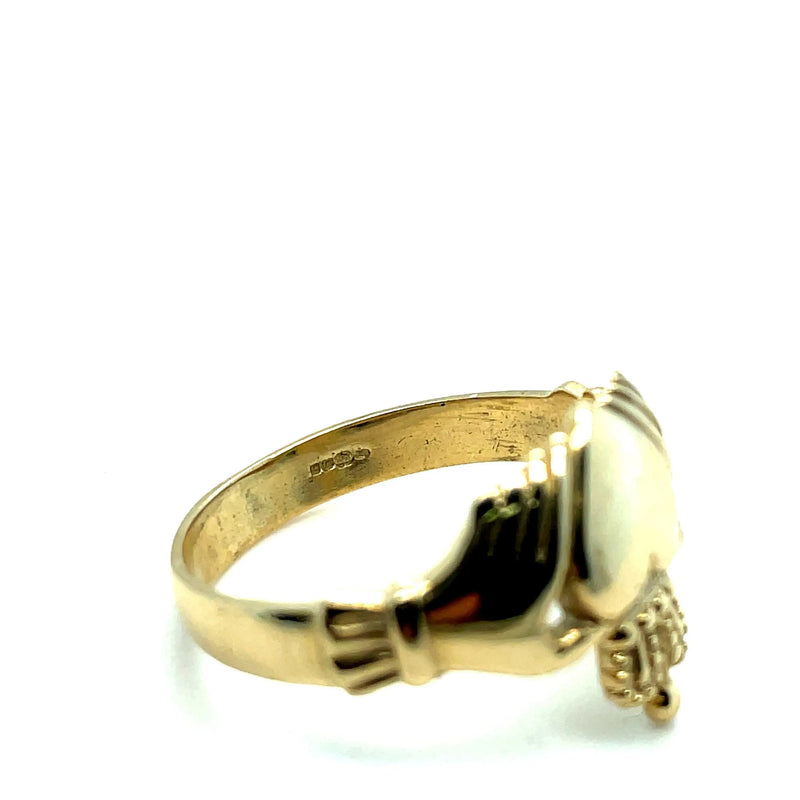Irish Claddagh Ring, Celtic Ring, Heavy Claddagh Gold Ring, Traditional Ring, 9ct Gold Irish Ring - Sarraf Jewellers