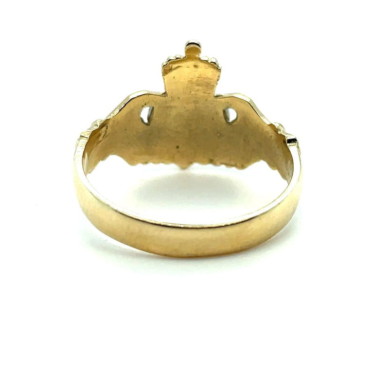 Irish Claddagh Ring, Celtic Ring, Heavy Claddagh Gold Ring, Traditional Ring, 9ct Gold Irish Ring - Sarraf Jewellers
