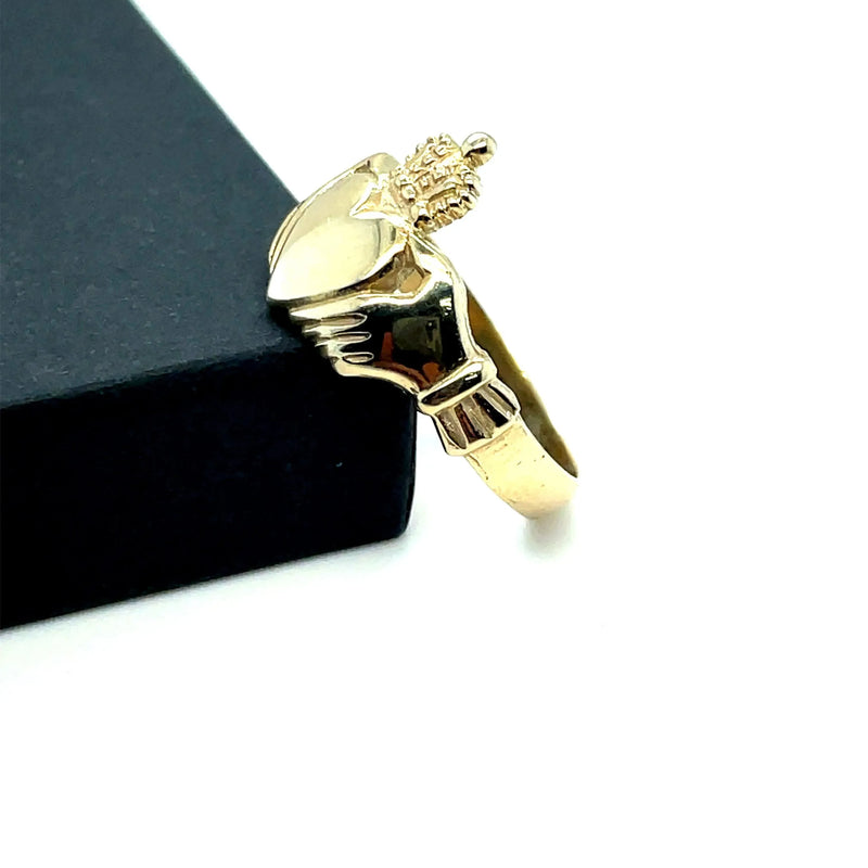 Irish Claddagh Ring, Celtic Ring, Heavy Claddagh Gold Ring, Traditional Ring, 9ct Gold Irish Ring - Sarraf Jewellers