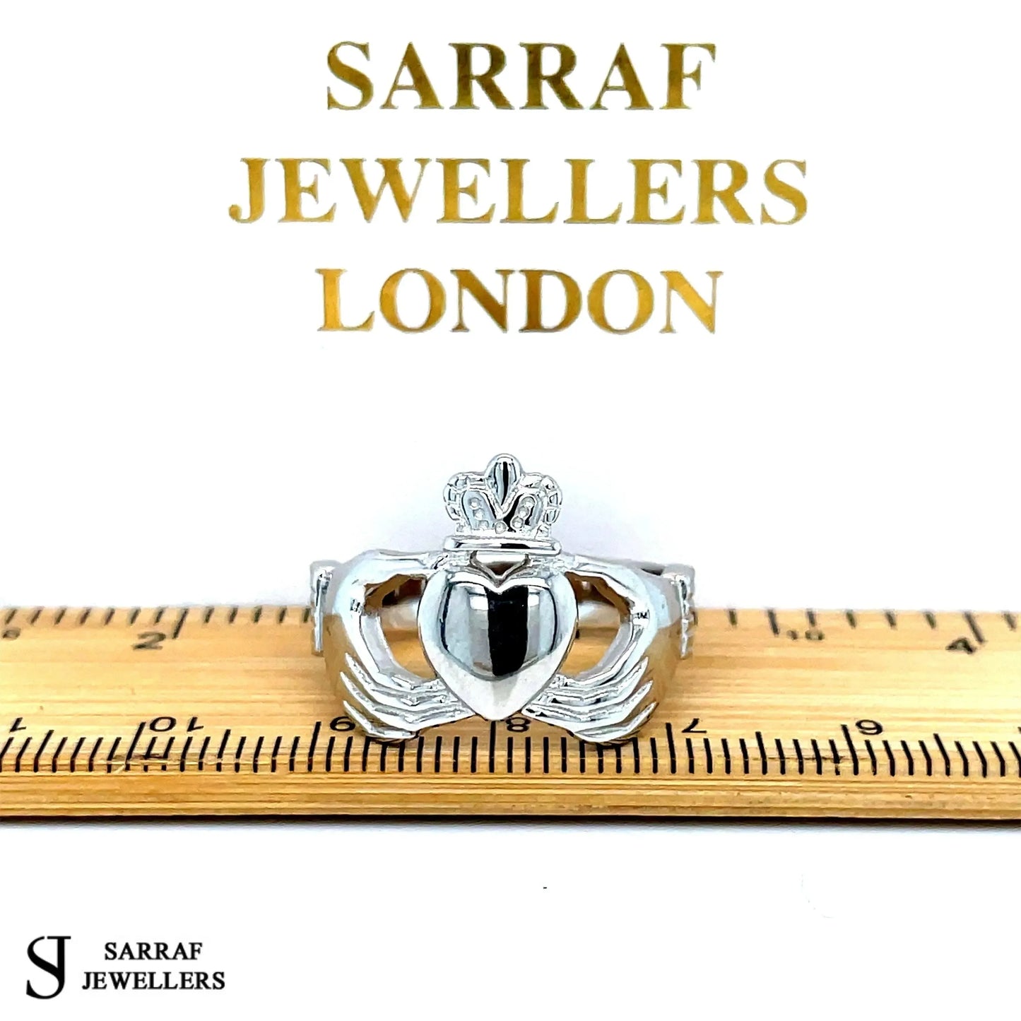 men-s-claddagh-ring-925-sterling-silver-plain-design-or-shop-online-sarraf-jewellers-uk-2 - Sarraf Jewellers
